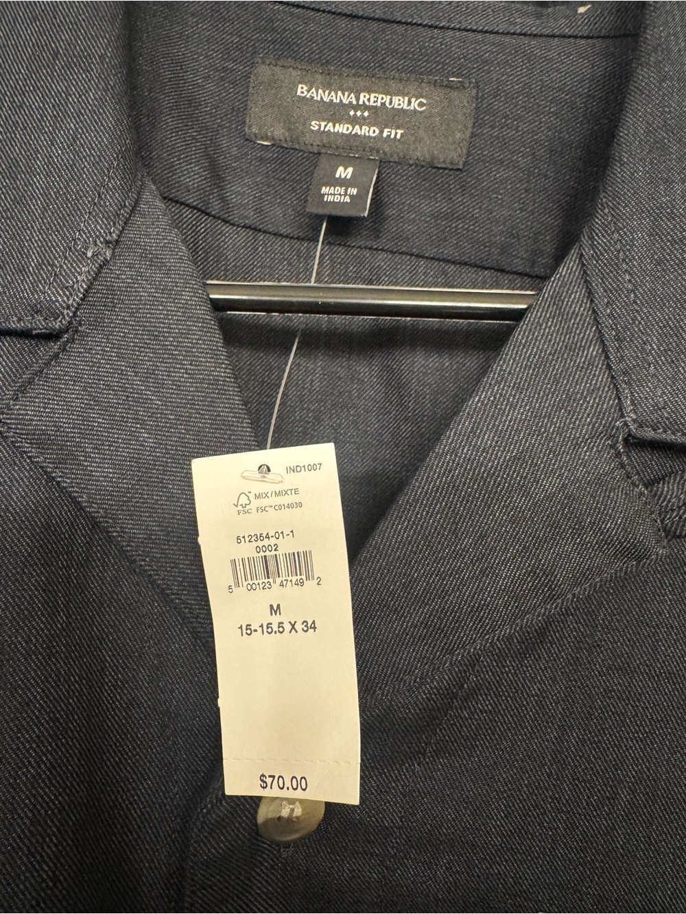 Banana Republic Men's Standard Fit Navy Blazer